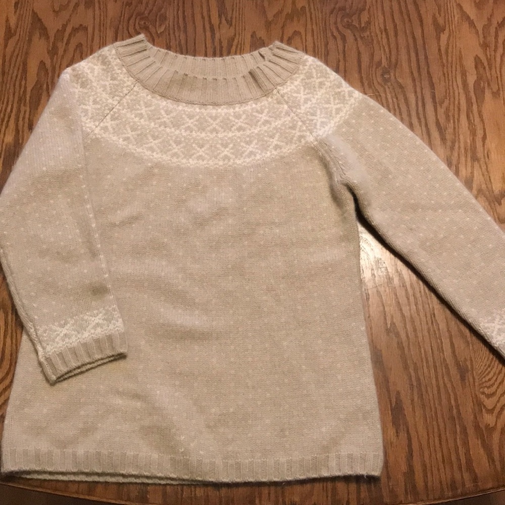 Talbots Fair Isle 100% Cashmere Sweater
